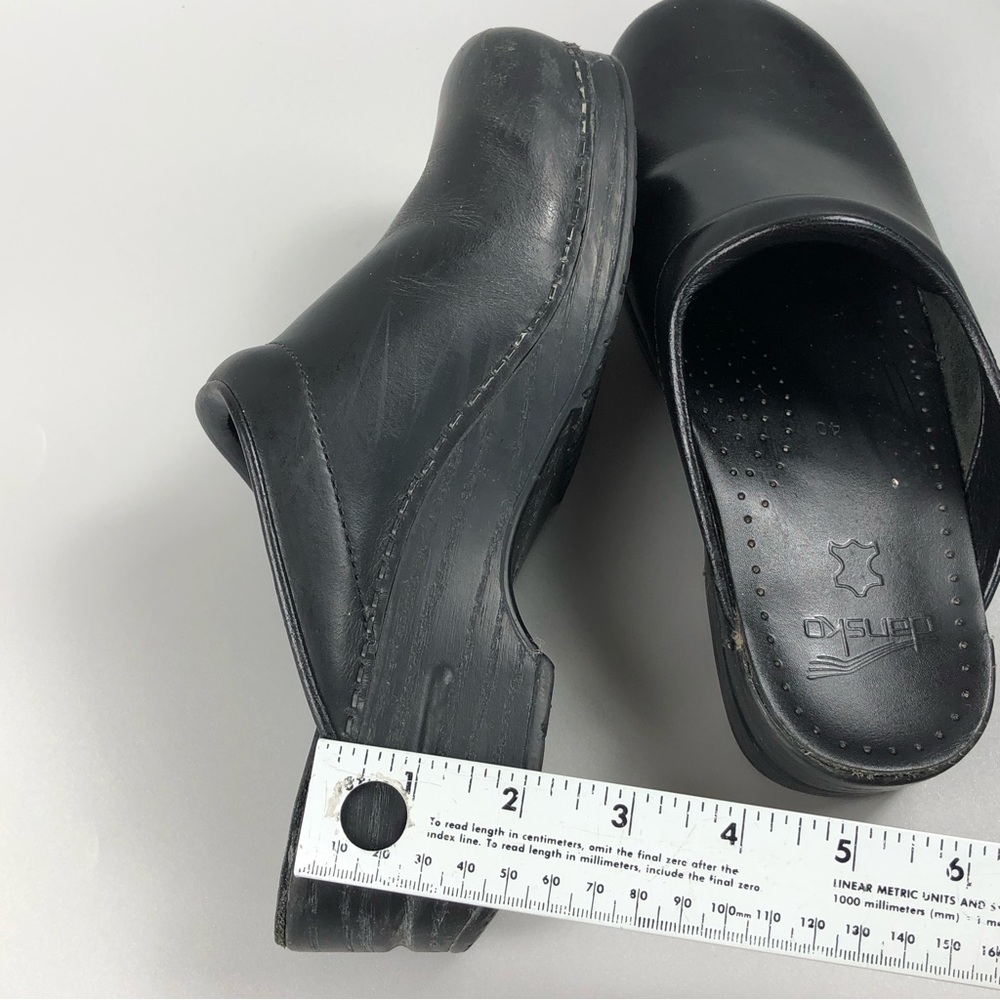 Dansko Women’s Black Leather Slide Mules Clogs Size 9.5 - Picture 11 of 12